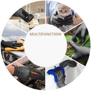 Guantes <span class=keywords><strong>de</strong></span> Nitrilo Negros Resistentes Sin Polvo para Artistas del Tatuaje, Mecánicos Automotrices y Salones <span class=keywords><strong>de</strong></span> Uñas - Product Image 4