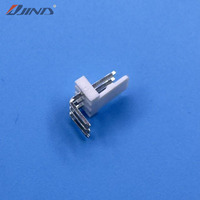 Conector de cabezal PCB de ángulo recto de 3 pines JINDA 250-3AW, paso de 2.50mm, latón estañado, de orificio pasante, 2.5A 250V