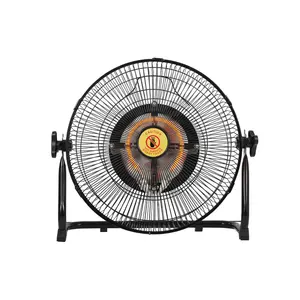 New arrival heat resistant metal body structure stepless temperature adjustment electric fan heater warm air circulating fan