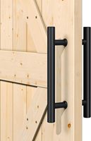Poignée de porte extérieure antique noire pour porte en bois