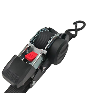 Sangles à cliquet rétractables de 1,8 tonne, 2 pouces * 15 pieds, robustes, avec poignée recouverte de caoutchouc, sangles à cliquet parfaites pour les motos - Product Image 3