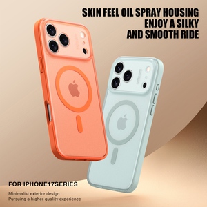 Ricarica magnetica senza ingiallimento copertura paraurti telefono pelle opaca sensazione TPU <span class=keywords><strong>custodia</strong></span> per telefono per iPhone 17 17 Pro Max 17 Pro 17 aria - Product Image 2