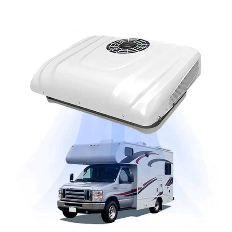 Ar condicionado universal em PVC para carros, ventilador elétrico para caminhões e carros, alimentado por bateria, 12V/24V DC, condição usada