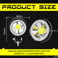 Luz de Trabajo LED Redonda de 4 Pulgadas, Faros Antiniebla LED Blancos, Faros Delanteros COB, Focos Impermeables para Motocicleta, Camioneta, ATV, SUV
