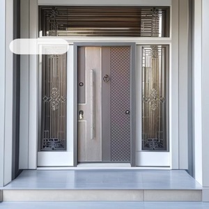 Porte d'entrée en acier SFA-036 sur mesure, anti-effraction, extérieure, ouverture manuelle plate, porte complète Yongkang - Product Image 1