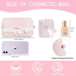 Eco Friendly Colorful Custom Travel <b>Large</b> Beauty Jacquard Pattern Terry Cloth Toweling pink Cute <b>Makeup</b> Cosmetic <b>Bag</b> With logo - Product Image 4