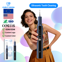 CURVY MOON Nettoyeur dentaire ultrasonique 5 modes 38KHz, kit de nettoyage dentaire, éliminateur de plaque et de tartre électrique