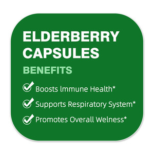Wholesale Price Elderberry Capsules Protect Nervous System Immune Support 400mg Elderberry <b>Herbal</b> <b>Supplement</b> Capsules - Product Image 6
