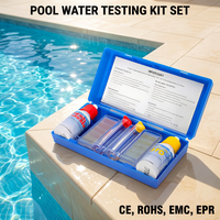 Kit de Prueba para Piscina, Kit Básico de Prueba de PH y Cloro de 15 ml para Piscinas, Reactivo de Prueba de Calidad del Agua OTO para Medir el Cloro Residual