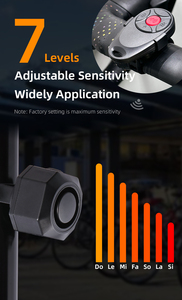 Kayış ile yüksek hassasiyet hırsız kilidi şarj edilebilir uzaktan kumanda araç korna hareket dedektörü anti-hırsızlık bisiklet alarmı - Product Image 4