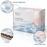 Boîte d'expédition personnalisée en carton ondulé E-Flute brillant pour spa à domicile, avec fermeture Roll-End et Tuck-Front, emballage en papier pour e-commerce