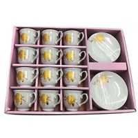 Service à café et à thé en céramique de 12 tasses de style européen tasse et soucoupe
