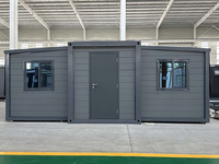 Maison préfabriquée extensible à double aile de 20 pieds - Conception modulaire mobile démontable pour bureaux et espaces de vie