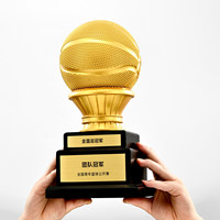 Trophée de basket-ball créatif en résine, grand trophée personnalisé avec gravure, trophée MVP pour le dunk, médaille de compétition sportive personnalisée, souvenir