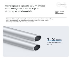 Béquille en aluminium 6063T5 réglable pour le bras, légère et pliable, aide à la mobilité pour personnes âgées - Product Image 5