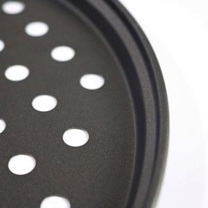 Bandeja para Hornear Pizza Antiadherente de Acero al Carbono, Perforada, Ecológica, de 11 Pulgadas y 1.5 cm de Profundidad, para Accesorios de Cocina - Product Image 4