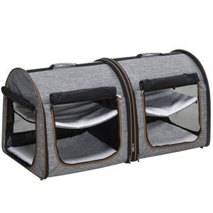 Sac de transport pour animaux de compagnie DB, grand format, en polyester, avec fermeture éclair, réglable et respirant, pour chats et chiens, idéal pour la randonnée et les activités de plein air - Product Image 1