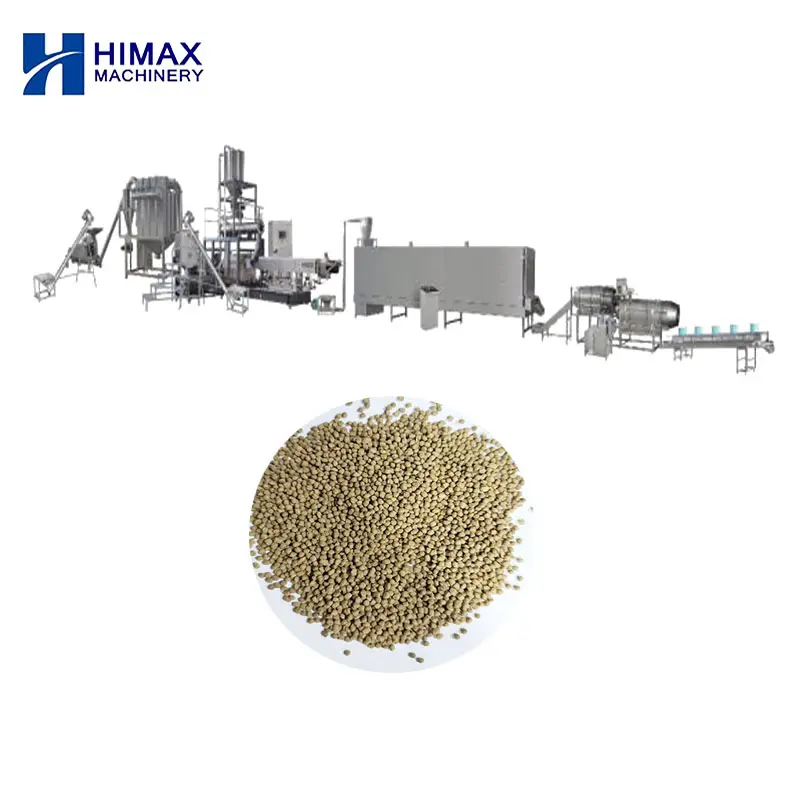 Automatic full complete fish feed production line floating fish feed pellet machine for fish shrimp making equipment