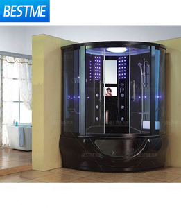 BESTME italien de luxe 1 <span class=keywords><strong>personne</strong></span> carré moderne cabines de <span class=keywords><strong>douche</strong></span> à vapeur porte coulissante à fermeture douce garantie de 3 ans cadre hôtel appartement - Product Image 6