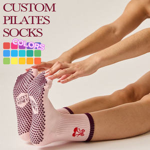 Chaussettes de yoga, pilates et danse BiLu en gros, multicolores, respirantes, douces, tricotées, antidérapantes, unisexe, pour la gym et l'entraînement - Product Image 1