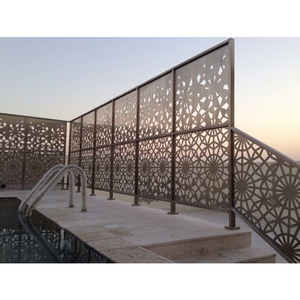 Residential Outdoor Privacy <strong>Fence</strong> Panel Laser Cut Aluminum Decorative Metal Screen Wall Modern Fencing - Product Image 5