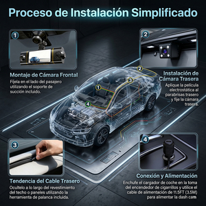 Ele-Gate Cámara para Auto de 4 Canales, 1080p Full HD, Sistema de Cámara para Vehículo con Wifi 5G - Product Image 2
