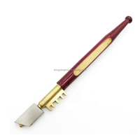 SXQD Coupe-verre portable 17,5 cm à 6 roues en carbure de tungstène diamanté, poignée en bois rouge, qualité industrielle, épaisseur 2-12 mm, garantie 3 ans