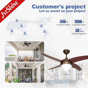 1stshine Ventilateur <span class=keywords><strong>de</strong></span> Plafond Électrique <span class=keywords><strong>de</strong></span> Luxe 48 Pouces Lames MDF Finition Artificielle Ventilateur <span class=keywords><strong>de</strong></span> Plafond avec Lumière - Product Image 5