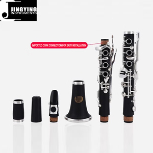 2023 Jingying Musique <span class=keywords><strong>Instrument</strong></span> à vent en <span class=keywords><strong>bois</strong></span>, corps en bakélite dur bouton en <span class=keywords><strong>cuivre</strong></span> plaqué argent <span class=keywords><strong>clarinette</strong></span> allemande - Product Image 2