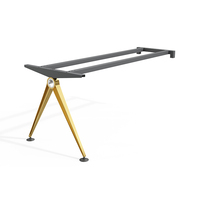 Cadre de bureau exécutif moderne en métal en forme de L pour la maison, le bureau, l'école, l'hôtel - Tailles personnalisables et structure robuste
