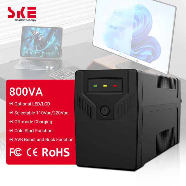 SKE 800VA/480W Line Interactive UPS with Built-in 9Ah Battery and AVR