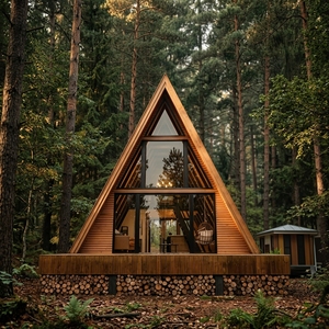 Maison triangulaire en acier léger personnalisée, bâtiment préfabriqué de luxe à faible coût et de haute qualité pour le secteur immobilier - Product Image 1