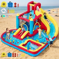 FBSPORT Kleine Rutsche Hüpfburg Kleinkind Indoor-Spielplatz Indoor-Kinderspielplatz-Set Riesige Aufblasbare Burg für Mädchen