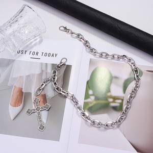 Chaîne de taille croisée en alliage de zinc unisexe, style hip-hop, pour usage quotidien, chaîne de pantalon en métal monocouche blanc K - Product Image 3