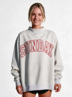 Sweater Mockneck Wanita Gaya Asimetris Polka Dot Katun Fleece Longgar Streetwear Kasual Pullover Atasan