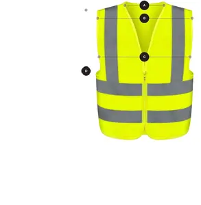 fluorescent red yellow blue orange Green color High Reflective EN471 Reflective Safety Vest for Adults with Reflective Tape