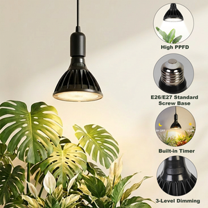 Kit <span class=keywords><strong>de</strong></span> Inicio para Jardín Interior con Luz <span class=keywords><strong>de</strong></span> Cultivo E26/E27 <span class=keywords><strong>de</strong></span> Alto PPF, Lámpara Ecológica para <span class=keywords><strong>Plantas</strong></span> <span class=keywords><strong>de</strong></span> Interior para Germinación y Cultivo en Invernadero - Product Image 2