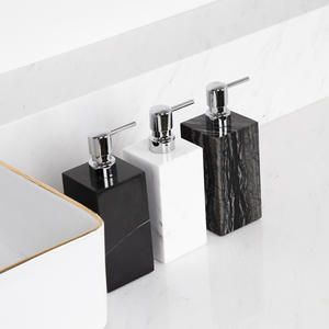 Botella de Loción de Mármol Personalizada para Baños de Hotel, Botella de Porcelana para Almacenamiento de Líquidos con Logotipo Personalizado, Botellas para Champú y Gel de Baño - Product Image 4