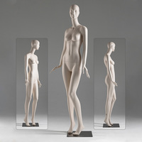 Elegante Hochwertige Fiberglas-Schaufensterpuppe Weiblicher Ganzkörper-Mannequin mit Kopf in Stehhaltung Metallbasis für Einzelhandelsgeschäfte und Boutique-Schaufenster