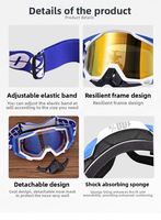 Gafas de motocross de marco completo transfronterizas, gafas de esquí, gafas todoterreno a prueba de viento y antipolvo, gafas unisex para conducción al aire libre
