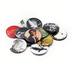 Botones Metálicos Circulares Personalizables con Base de Estaño y Pasadores de 5mm, Técnica de Fundición a Presión para Regalos con Logotipo - Product Image 6