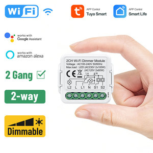 Módulo de Atenuación Inteligente WiFi Tuya de Gran Calidad con Atenuación Continua y Control por Voz, Requiere Línea de Fase y Línea Neutra, 2 Canales PST-D02 - Product Image 2