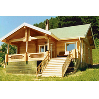 Nouvelle maison en bois préfabriquée de style extérieur luxueux avec toit triangulaire, professionnelle et délicate pour la vie quotidienne