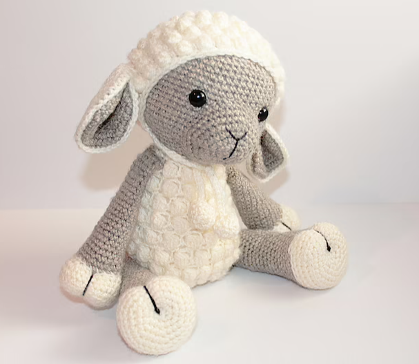 Amigurumi uncinetto pecora-uncinetto agnello-animali di peluche lavorati a maglia-bambola-giocattolo