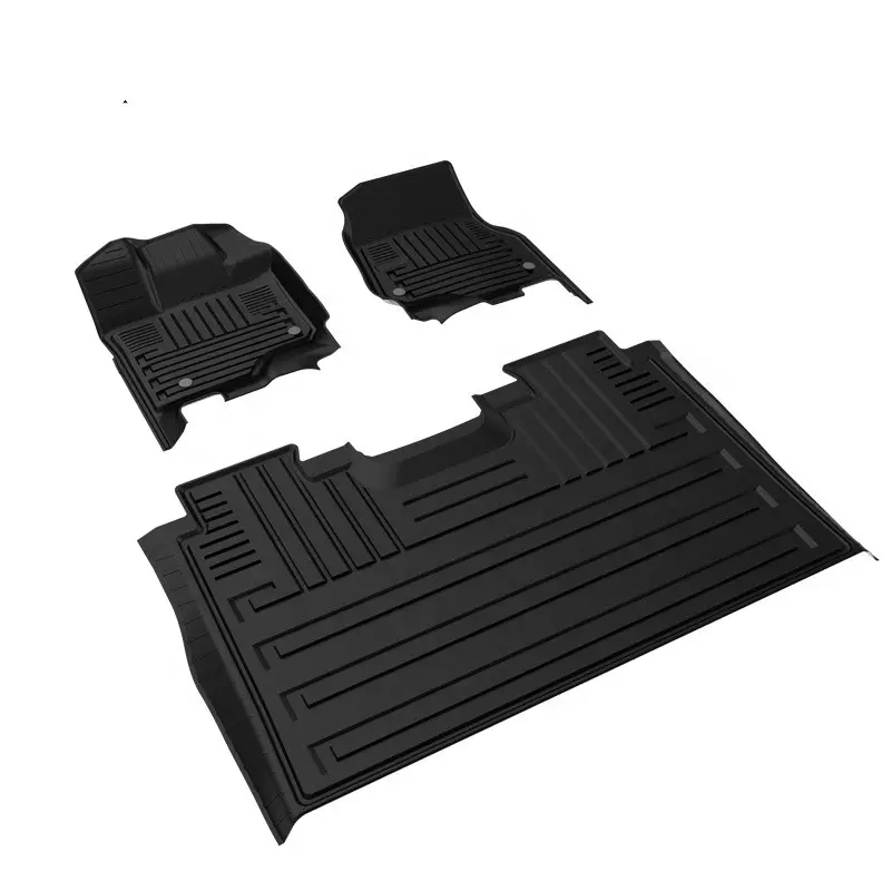 पिक निविड़ अंधकार मंजिल मैट 3D TPE कार मैट कालीन फर्श चटाई के लिए फोर्ड F150 2015-2020 F-150