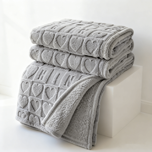 Plaid en tricot de luxe ultra doux de haute qualité, couleur beige, 100% polyester, écologique, chaud, pour un usage quotidien à la maison - Product Image 5