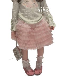 Tongxingyuan Gradient Mesh Skirt A-Line Puffy Layered Solid Color For Girls Spring Summer 2026 - Product Image 5