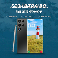 Teléfono Inteligente S23 Ultra 5G CDMA LTE en Oferta, 16GB+1TB, 48MP+108MP, Desbloqueo Facial, OLED FHD, Octa Core, Android 13, Carga Rápida de 65W