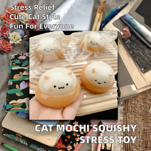JXD <b>Cat</b> Mochi Taba <b>Squishy</b> Fidget Toy Cute Hamster EVA Cube Slow Rebound Pinch Decompression Stress Release Vent Unisex 14 Years - Product Image 2