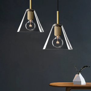 Nordic Modern <strong>Small</strong> Indoor Glass LED Pendant <strong>Light</strong> with Decorative Glass <strong>Shade</strong> for Dining Bar Kitchen Island Hanging Ceiling - Product Image 1